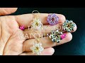 Simple flower Earrings with jump rings & crystals.Cute project