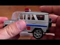 Various Police Toy Cars taken out of the Box and reviewed with interrior