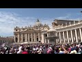 Pope Francis talks to the people on the Saint Peter's Square in the Vatican