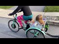 Ownboard carbon cloud wheels. Out with the kids on the electric trike