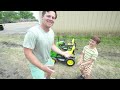 Playing with our race tractor on the farm compilation | Tractors for kids