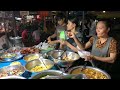 Cambodian Street Food at Night - Delicious Plenty Khmer Food, Grilled Fish, Sour Soup, Pork & More