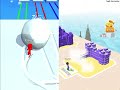 Max Levels Snow Race Vs Bridge Race🟠🟠🟠Walkthrough Mobile Gameplay WA3