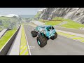 Epic High Speed Jump (Monster Truck, Double Bus, Towing Truck, Jet Bus, Sport Car) BeamNg Drive