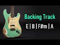 Rock Pop BACKING TRACK E Major | E B F#m A | 80 BPM | Guitar Backing Track