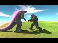 Godzilla grappled enemy and threw them to the ground in rescue mission Showa Godzilla and Suko