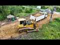 Incredible First New Project Extreme Dump Truck Fly Unloading Fails Us Power Dozer Push Out Of Stuck