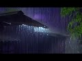 ⚡Intense Thunderstorm on Stormy Night | 4K Heavy Rain on Roof & Very Powerful Thunder | White Noise