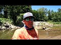 BOBBER FISHING Next to Fallen Trees! (Wade Fishing)