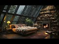 Tranquil Forest Cabin Escape - Rainy Day Bliss with Crackling Fireplace Comfort