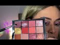 pink eyeshadow tutorial for beginners with the most affordable contact lenses