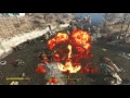 Fallout 4 BATTLE - 50 Mirelurk Army -vs- 35 Gunners Army