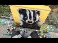 Spray Painting a Badger on an Electric Box (Full Process)