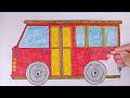 How to draw a School bus | School bus drawing for kids and toddlers | Easy step by step drawing