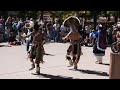 Dowa:Kwe Dance Group from Zuni Pueblo dance for the public on Santa Fe Plaza.