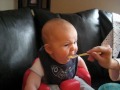 Baby Wesley loves his food