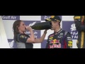 F1 Bahrain GP 2013 - Sebastian Vettel gives to a woman drinking champagne