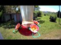 Hummingbird (close-up) at the feeder, 4/18/2024.