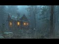 Rain Sounds for Sleeping - The Sound of Rain and Thunder in a Foggy Forest at Night - ASMR