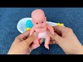 11 Minutes Satisfying with Unboxing Cute Doll Stroller Toys，Baby Bathtub Playset ASMR | Review Toys