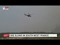 Fire slows in south-west France