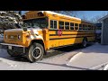 1985 Chevy Bluebird school bus cold start at 8 degrees!  366 V8 Gas