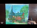 Easy Beginner Painting Lesson | Studio Ghibli Inspiration | Hayao Miyazaki Inspired Painting