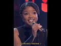💞 Halle Bailey singing at jimmy fallon show 🤩 she ate 😊#hallebailey  #breakupsongs #ariel