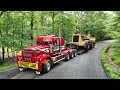 Moving a big wheel loader