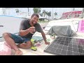 Installing solar and a big dish on our 1986 Catamaran  [Ep. 46]
