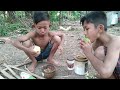 Take Fruit Mango In Forest Eating With Salt  - Delicious