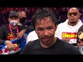 Manny Pacquiao receives standing ovation despite defeat to Yordenis Ugás | Post-fight interview