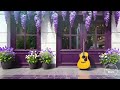 Violet Morning ☕️  Relaxing Guitar Music with Sounds of the City 🔊