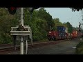 CSX I161-06 intermodal, 450 axles long, westbound through Voorheesville, NY, on 9/6/23