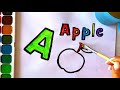 Drawing and Painting Apple for Kids & Toddlers | Simple Art Tips