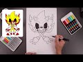 How To Draw Super Sonic.EXE