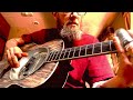 Slide blues on Resonator guitar by Highway Key guitars #153 Highwayman model