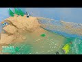 Tsunami Destroys Lego Tourist Spot with Sea Cave - Wave Machine Experiment - Lego Dam Breach Flood