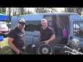 Seller at a motorcycle market. Lodz 2024