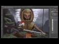 Foreign Sword - Photoshop Digital Painting Timelapse - Female Native American Character Design