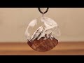 Cold Breezes, Warm Art: Snowy Mountain Epoxy Necklace Making with Olive Wood Carving, Resin Art, DIY