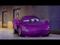Disney Pixar Cars falling into deep pool, Lightning McQueen, Tow Mater, Mack, Luigi, Frank
