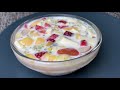 ইফতারে তৈরি করুন প্রাণ ঠান্ডা করা সাবুদানা ফ্রুট ডেজার্ট | Sago Dessert with 2 cup Milk | Fruit dess