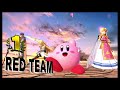Pyra Mythra and Kirby and Zelda and Ike VS Zero Suit Samus and Shulk and Bayonetta and King K. Rool