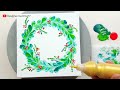 (528) Christmas wreath | painting with BR spoon | Fluid Acrylic | Step by Step | Designer Gemma77
