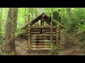 Building a Survival House in the Larch Woods. From start to finish. ASMR