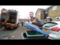 Binmen at 1:50pm On Recycling blue bins XYD