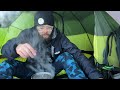 SUB ZERO SNOWY WINTER WILD CAMPING in a Cloud Peak 2 Budget Tent