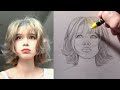 loomis face drawing tutorial | draw a girl's face from front #tutorial #artwork #drawing