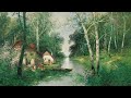Vintage Spring Landscape • Vintage Art for TV • 3 hours of steady painting • The Spring Collection